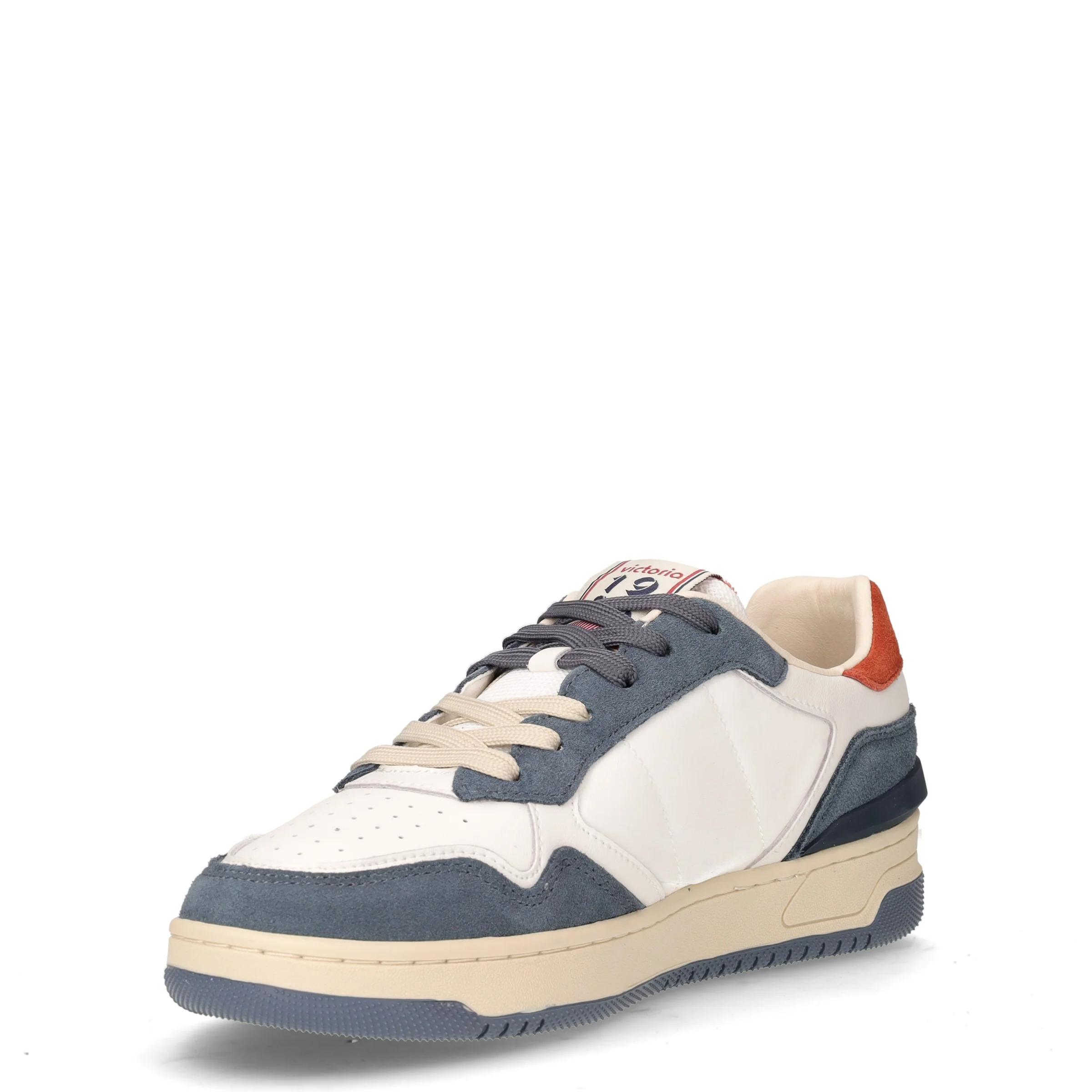 Sneaker in pelle e tessuto marino bianco - Image 3