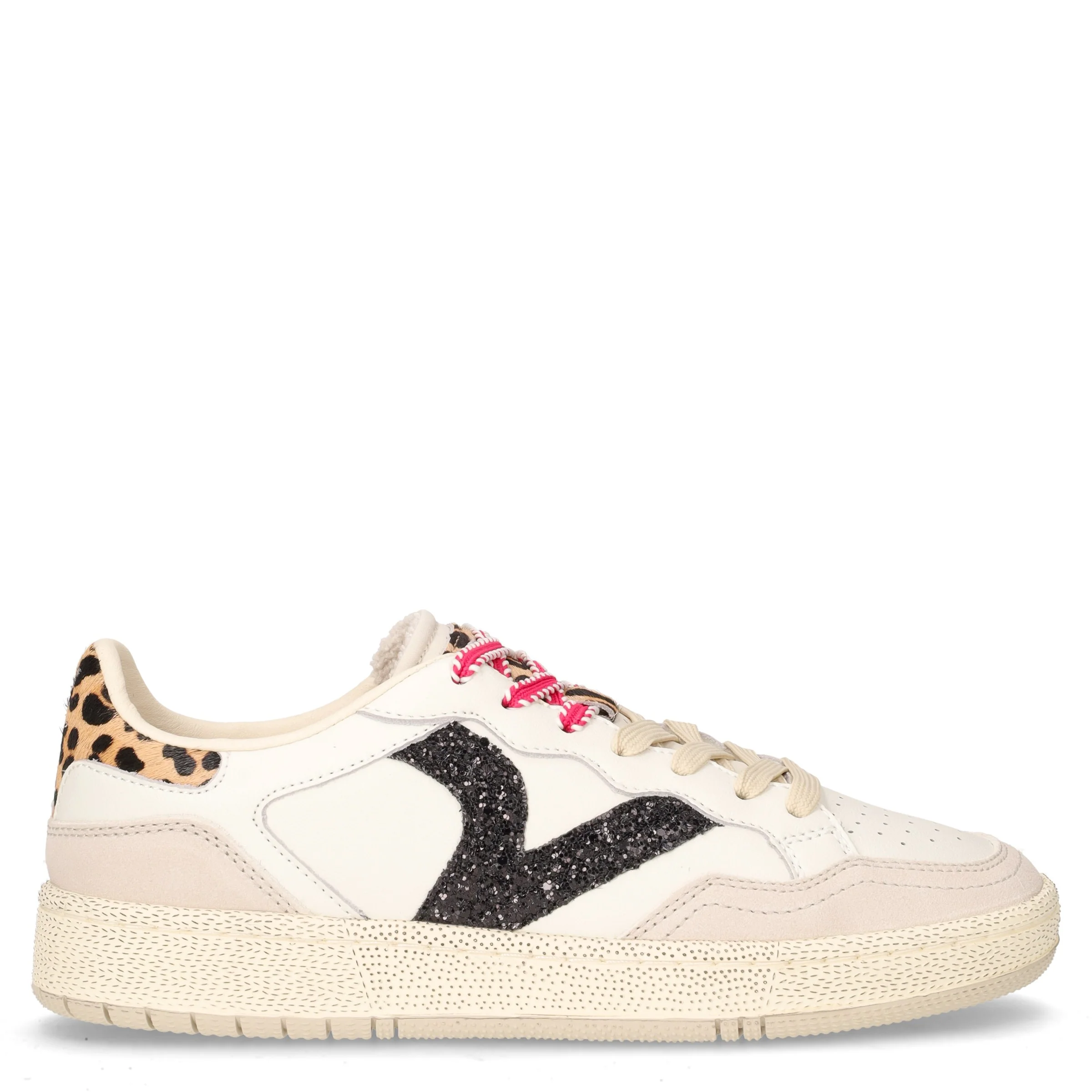 Sneaker in pelle ed ecopelle bianco
