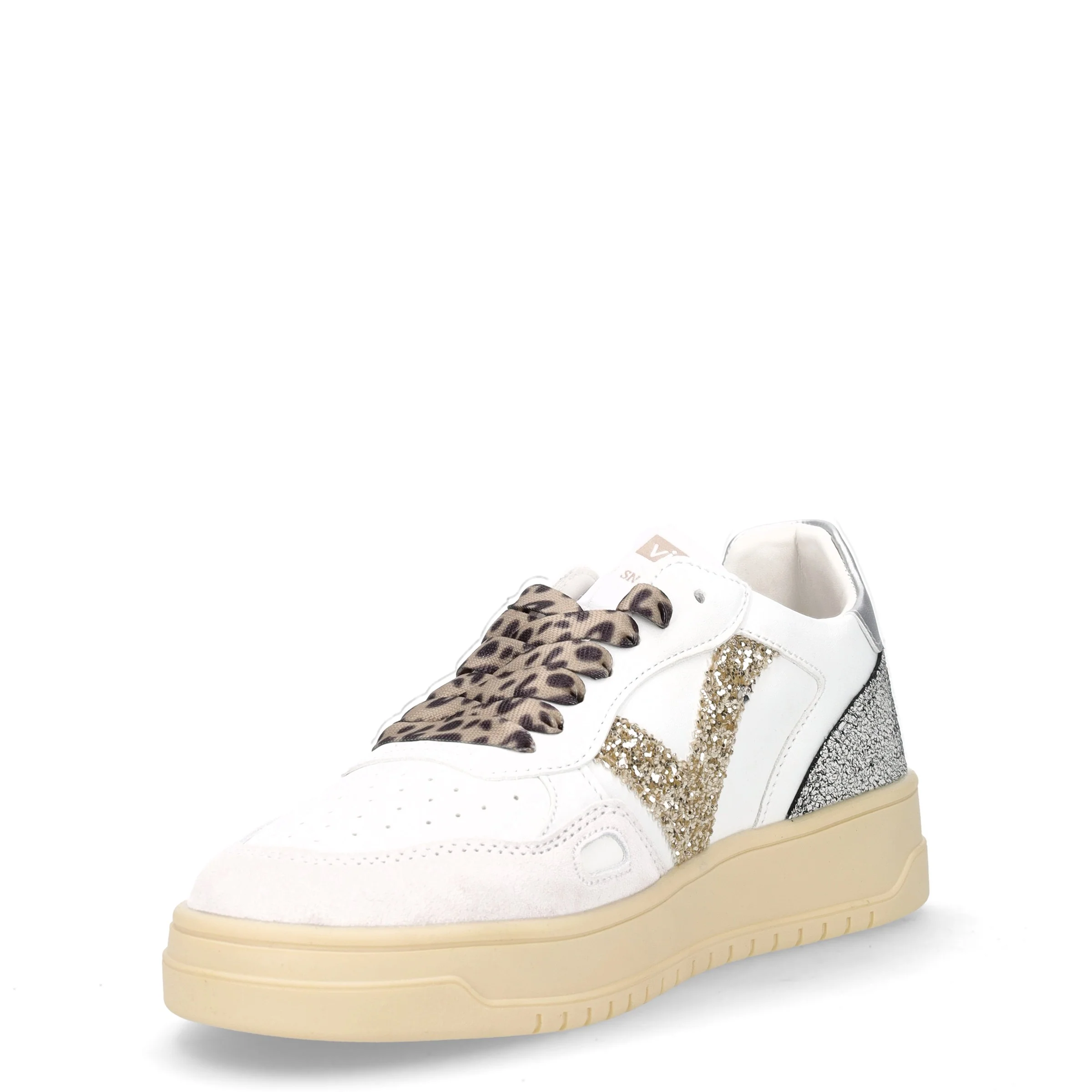 Sneaker in pelle ed ecopelle ghiaccio - Image 3
