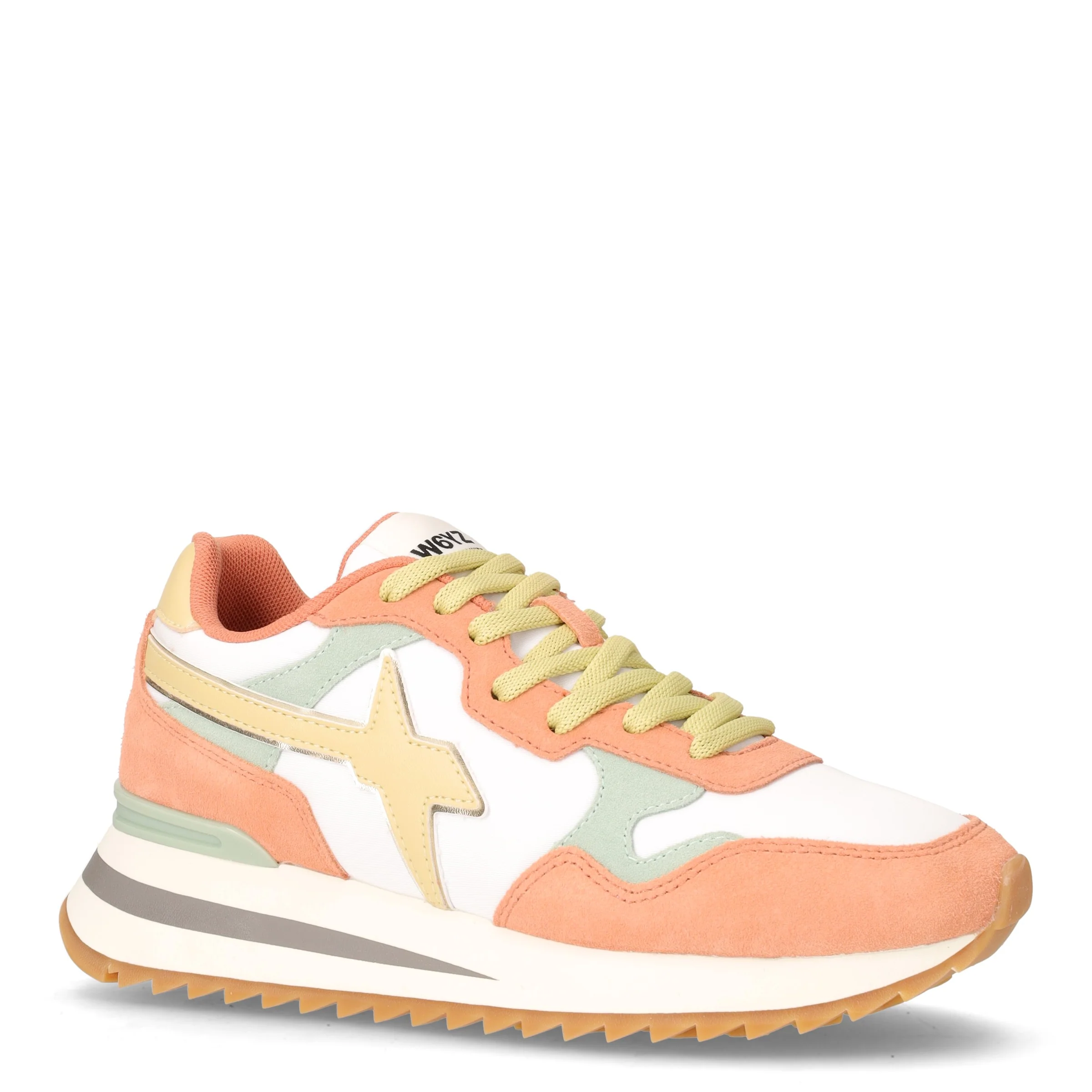 Tally sneaker in pelle e tessuto albicocca bianco menta - Image 2